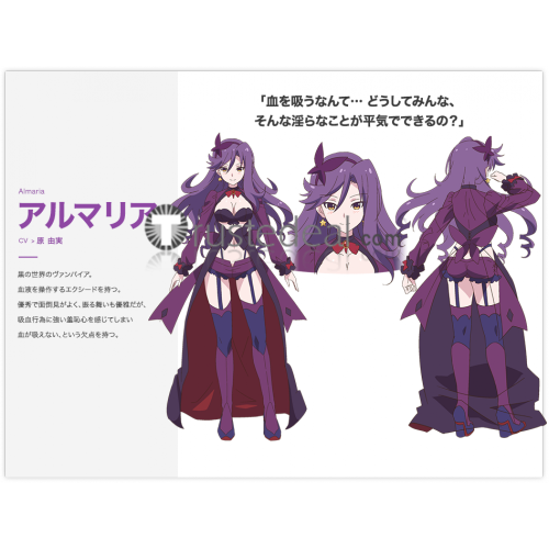 Ange Vierge Almaria Purple Blue Cosplay Boots Shoes