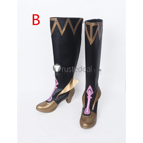 SINoALICE Cinderella Gunner Black Golden Cosplay Shoes Boots