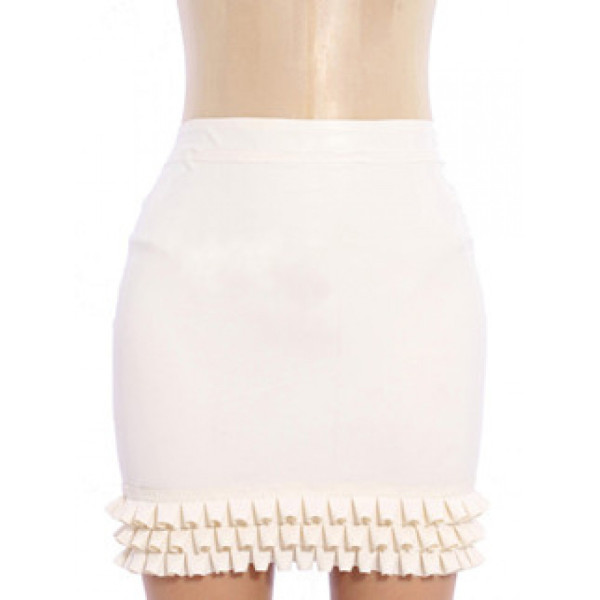 Special White Latex Skirt