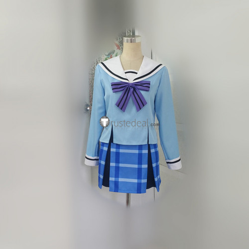 Happy Sugar Life Shio Koube Sailor Uniform Blue Cosplay Costume