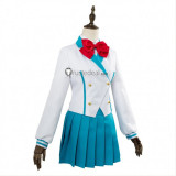 Full Metal Panic! Kaname Chidori White Blue School Uniform Cosplay Costume