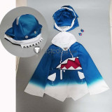 Vtuber Gawr Gura Shark Blue Hoodie Cosplay Costume