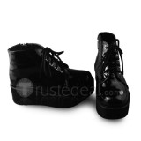 Black Straps High Platform Lolita Shoes