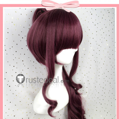 New Game! Takimoto Hifumi Purple Ponytail Curly Cosplay Wig