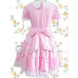 Cotton Pink Short Sleeves Lolita Dress(CX162)