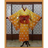 Kimetsu no Yaiba Demon Slayer District Arc Tanjiro kamado Zenitsu Agatsuma Inosuke Hashibira Female Version Kimono Cosplay Costumes