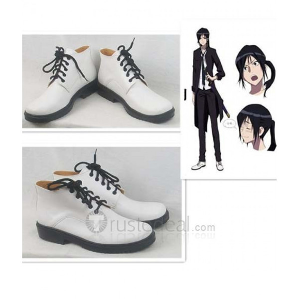 K Project Yatogami Kuroh White Cosplay Shoes Boots