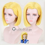 Dragon Ball Z Android 18 Yellow Blonde Cosplay Wig
