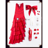 Final Fantasy VII Remake Aerith Red Gown Cosplay Costume