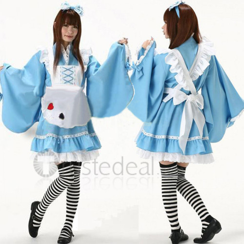 Alice in Wonderland Alice Blue Maid Cosplay Costume