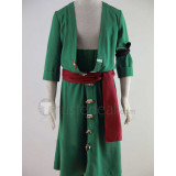 One Piece Zoro Roronoa Green Cosplay Costume