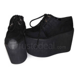 Black Pink Hearts Platform Lolita Shoes