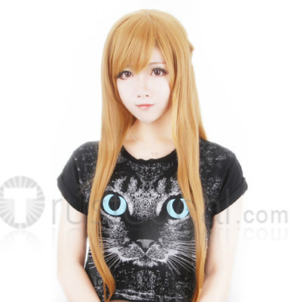 Sword Art Online Asuna Blonde Brown Cosplay Wig 1