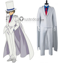 Meitantei Conan Magic Kaito Kiddo Kid the Phantom Thief White Cosplay Costume