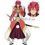Tensei Shitara Slime Datta Ken Benimaru Flare Lord Diablo Guy Crimson Red Black Styled Cosplay Wig