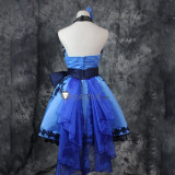 The Idolmaster Cinderella Girls Rin Shibuya SSR Blue Lolita Dress Cosplay Costume