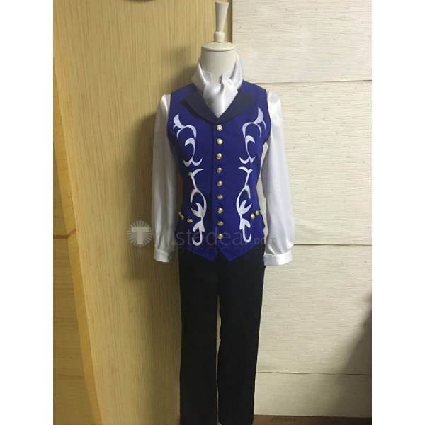 Yuri on Ice Skating EP2 Young Yurio Yuri Plisetsky White Blue Cosplay Costume