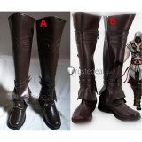 Assassin's Creed Brotherhood Ezio Brwon Cosplay Boots Shoes
