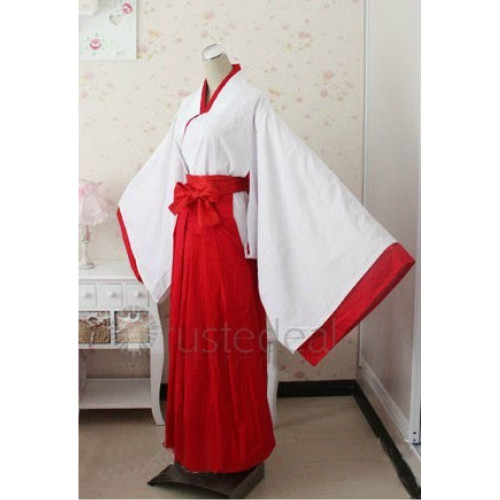 Lucky Star Miko White and Red Uniform Kimono Cosplay Costume