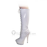 Patent Leather Upper High Heel Leg-Length Closed-toes Platform Sexy Boots(11670)