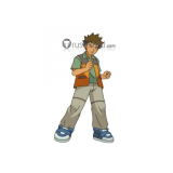 Pokemon Trainer Brock Orange Cosplay Costume2