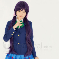 Love Live Tojo Nozomi Long Purple Cosplay Wig