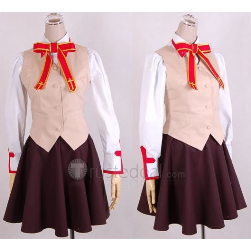 Fate Stay Night Homurabara Gakuen Girl's Uniform Toosaka Rin Cosplay Costume