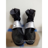 Kingdom HeartsII Sora Final Form Santa Christmas Town Silver Black Cosplay Boots Shoes