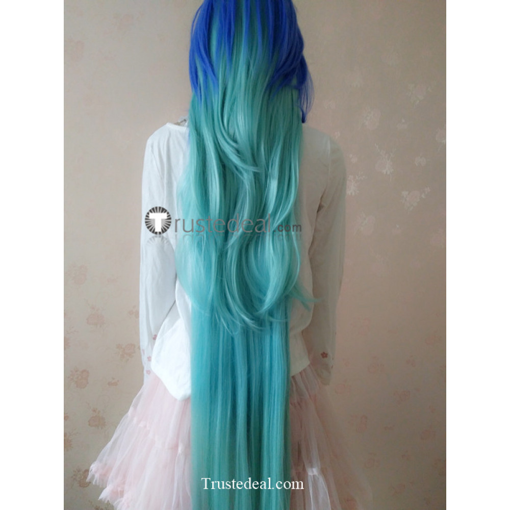 blue wig 150cm