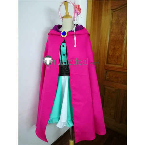 DamexPrince DamePri Princess of Inaco Heroine Ani Inaco Pink Green Cosplay Costume