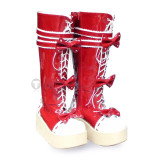 Sweet Red White Lolita Boots