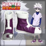 Hunter X Hunter Killua Zoldyck Purple Brown Cosplay Shoes Boots
