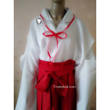 InuYasha Kikyo Miko Red White Kimono Cosplay Costume