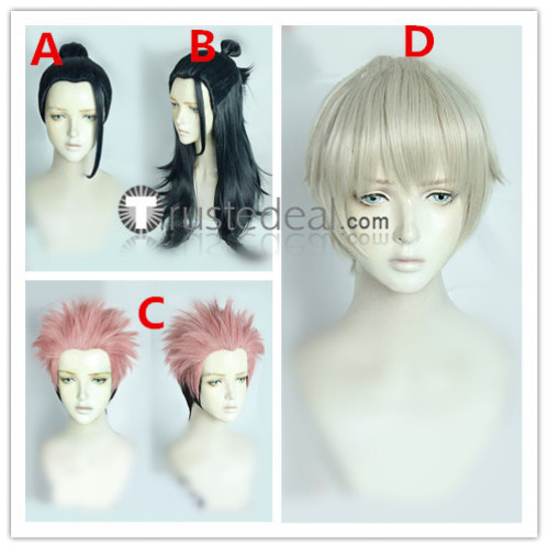 Jujutsu Kaisen Sorcery Fight Suguru Getou Sukuna Toge Inumaki Blue Pink Cosplay Wigs