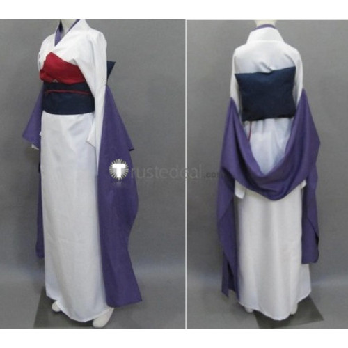 Rurouni Kenshin Yukishiro Tomoe White Kimono Cosplay Costume