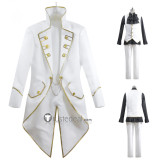 Black Butler Kuroshitsuji Aleistor Chamber Viscount of Druitt White Tuxedo Cosplay Costume