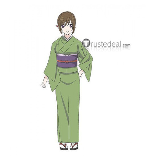 Kakuriyo no Yadomeshi Aoi Tsubaki Kimono Green Cosplay Costume
