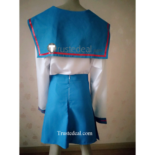 Haruhi Suzumiya Girl Student School Uniform Blue Cosplay Costume