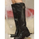 Top quality leather upper PU sole medium heel pumps boots(JY503)