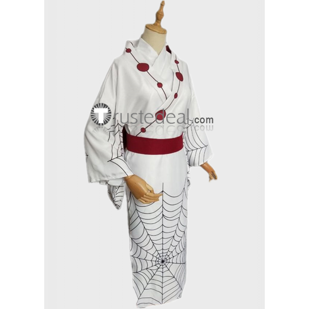 Kimetsu No Yaiba Demon Slayer Rui Lower Moon Five Spider Kimono Cosplay Costume