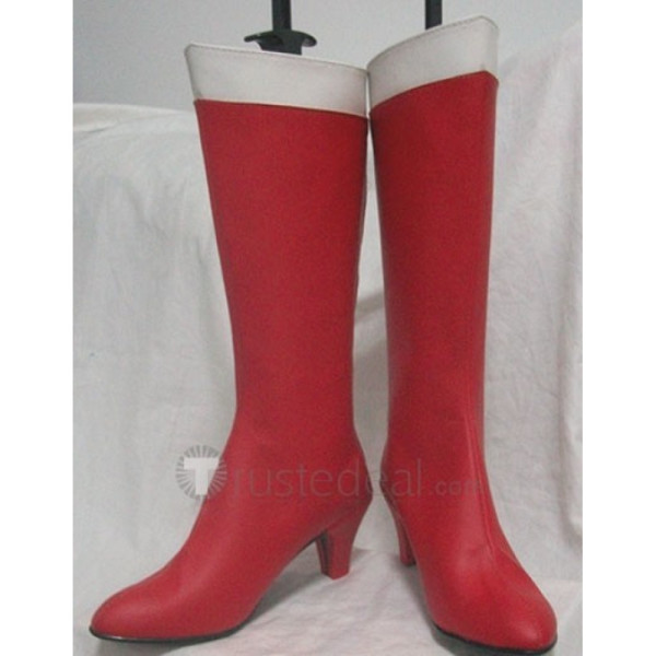 Sailor Moon Tsukino Usagi Pretty Soldier Red Cosplay Boots Shoes