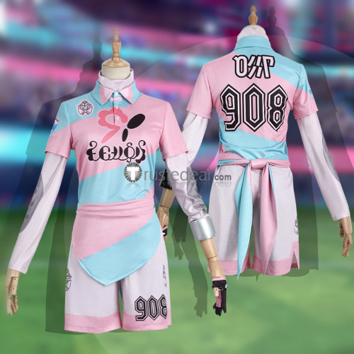 Pokemon Sword and Shield Bede Pink Cosplay Costume