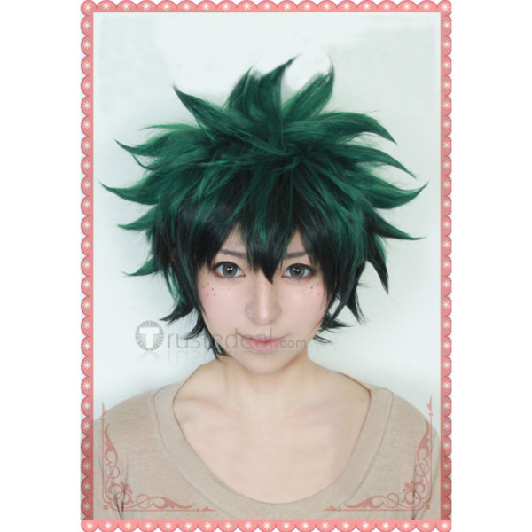 My Hero Academia Boku no Hero Academia Deku Izuku Midoriya Black Green Cosplay Wig