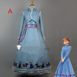 Olaf's Frozen Adventure Anna and Elsa Dress Cosplay Costumes