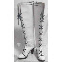 Axis powers Hetalia Female Genderbend Prussia White Cosplay Boots Shoes