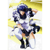 Ikki Tousen Battle Vixens Shimei Ryomou Maid White Blue Cosplay Costume
