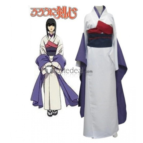 Rurouni Kenshin Yukishiro Tomoe White Kimono Cosplay Costume