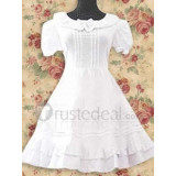 Cotton White Short Sleeves Lolita Dress(CX504)