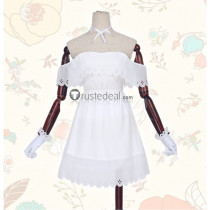Fate Grand Order Shielder Mashu Matthew Kyrielite White Dress Cosplay Costume