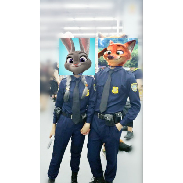 Zootopia Nick Wilde and Judy Hopps Police Officer Cosplay Costumes